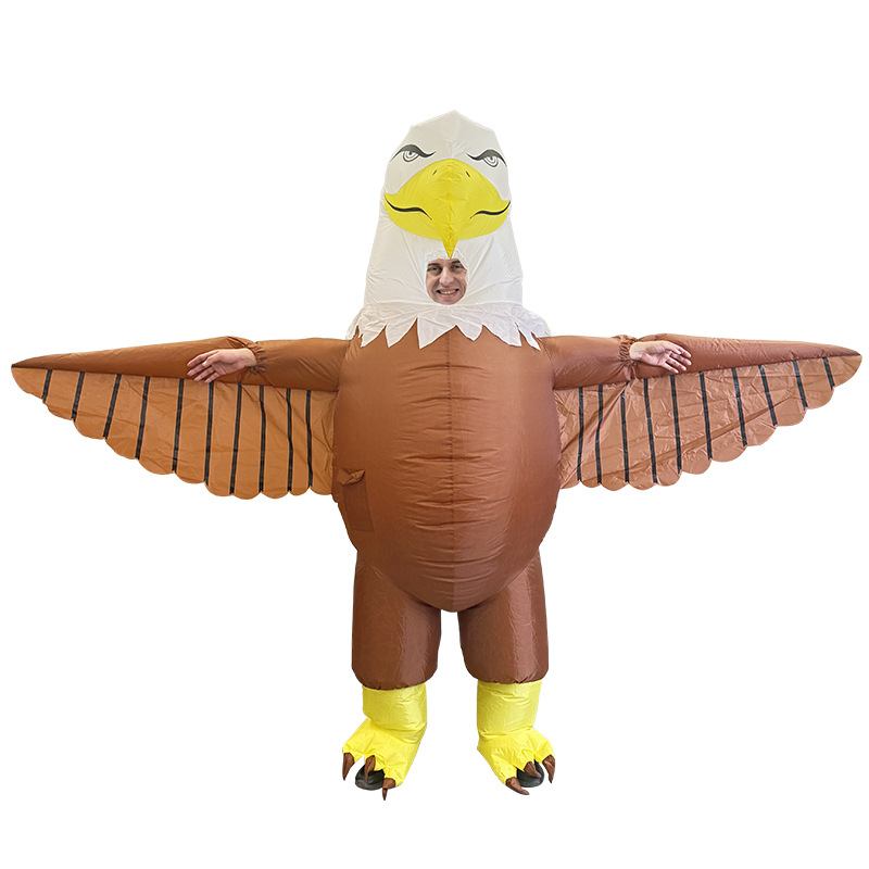 Cosplay Prop - イーグルの着ぐるみ、膨らませて着る動物のコスチューム、ハロウィンパーティーやコスプレに最適な、面白いパフォーマンス用小道具。
