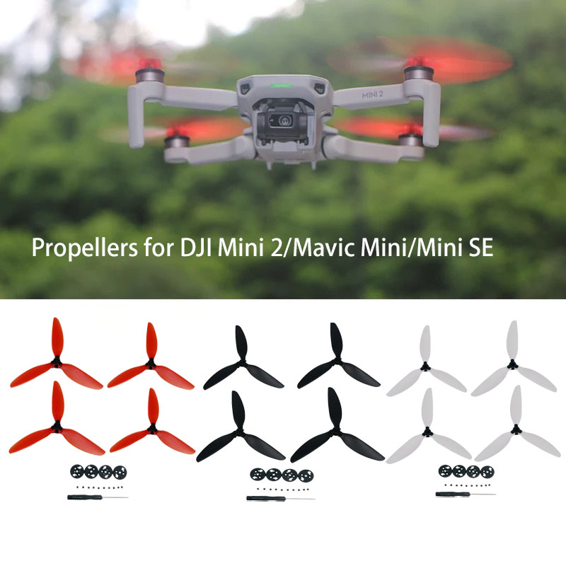 Ekko Cosplay Prop - Dji mini/mini 2/mini UAV用の3ブレードプロペラ,軽量,スペアパーツ,アクセサリー