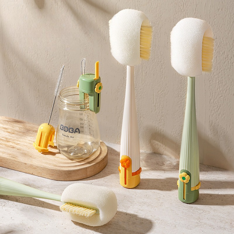 Worbla Thermoplastic - 5-in-1カップ洗浄ツール家庭用多機能カップブラシ水カップ魔法瓶カップブラシ牛乳瓶洗浄スポンジブラシ